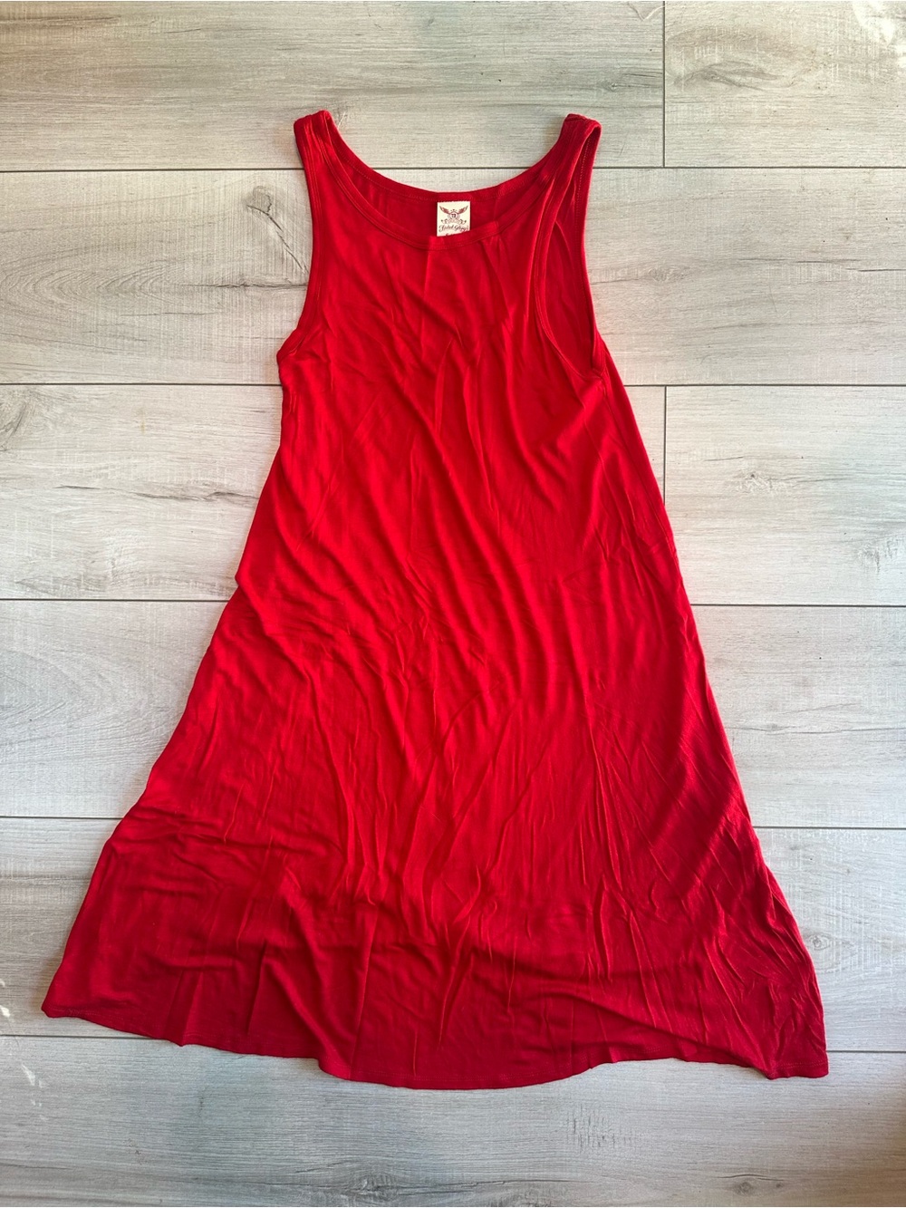 Faded Glory Red Sleeveless Midi Swing Dress